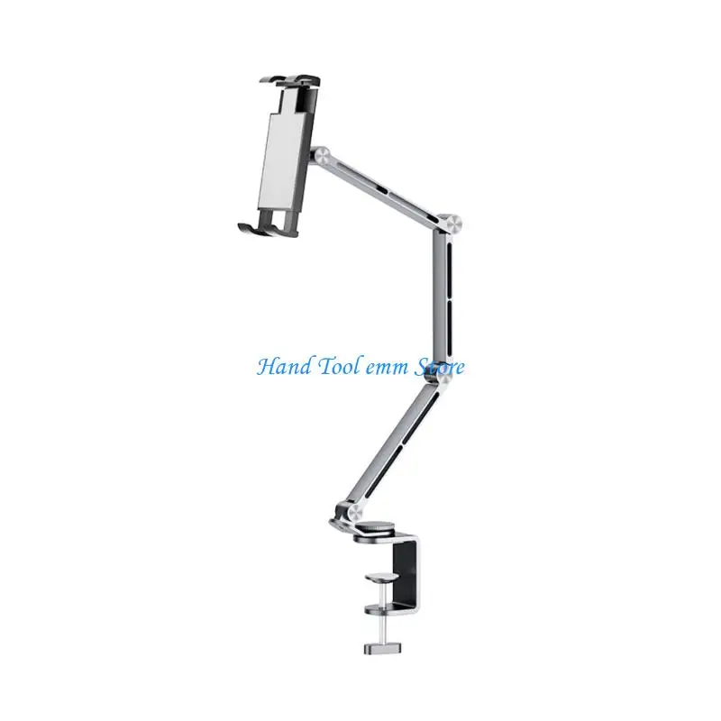 H37F Adjustable Aluminum Tablets Stand Holder For 4 To 12.9inch Devices With 360 Rotation