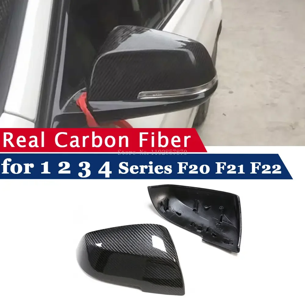 

Rearview Mirror Cover for BMW 1 2 3 4 SERIES F20 F21 F22 F23 F30 F35 F34 F32 F33 F36 Real Carbon Fiber Side Mirror Shells Case