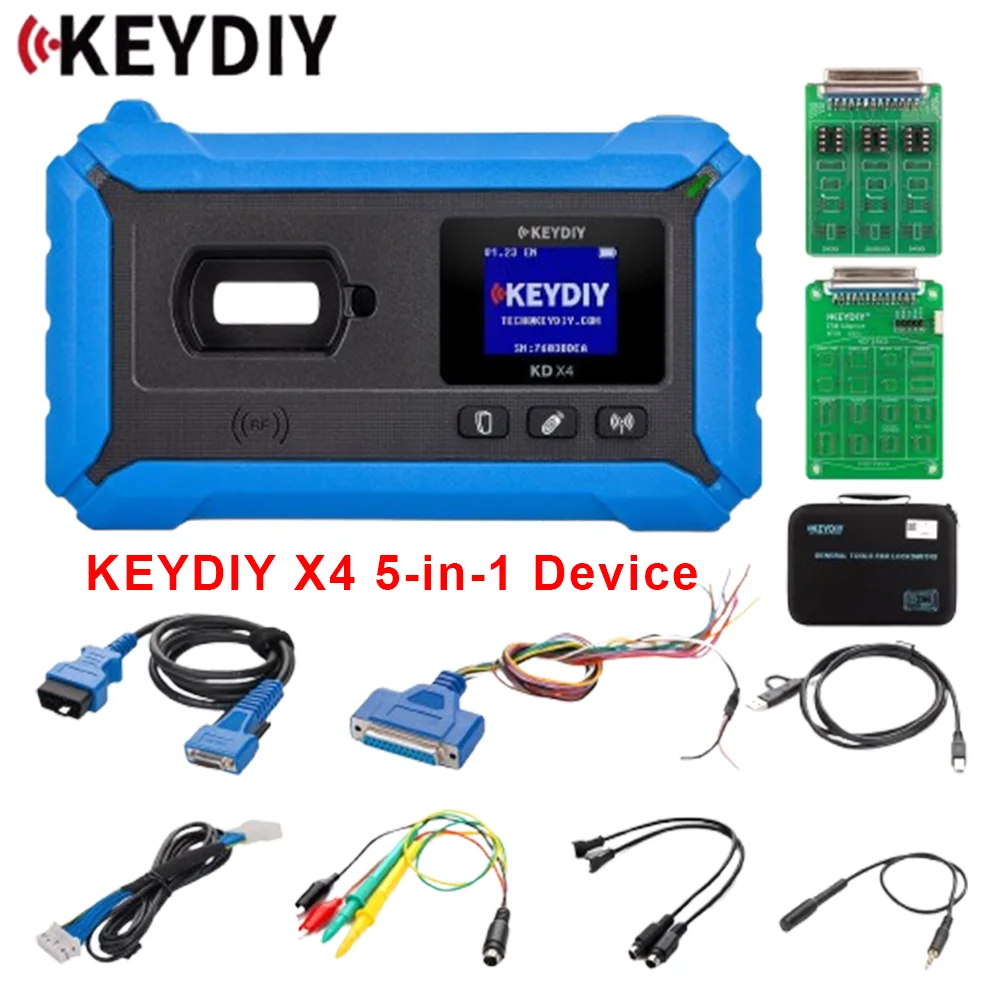 KEYDIY KD-X4 5-in-1 Key Programmer With Reading DB25 Cable For VW MQB 5C 5D KDX4 IMMO Programming Tool For Audi Porsche BMW BDC3