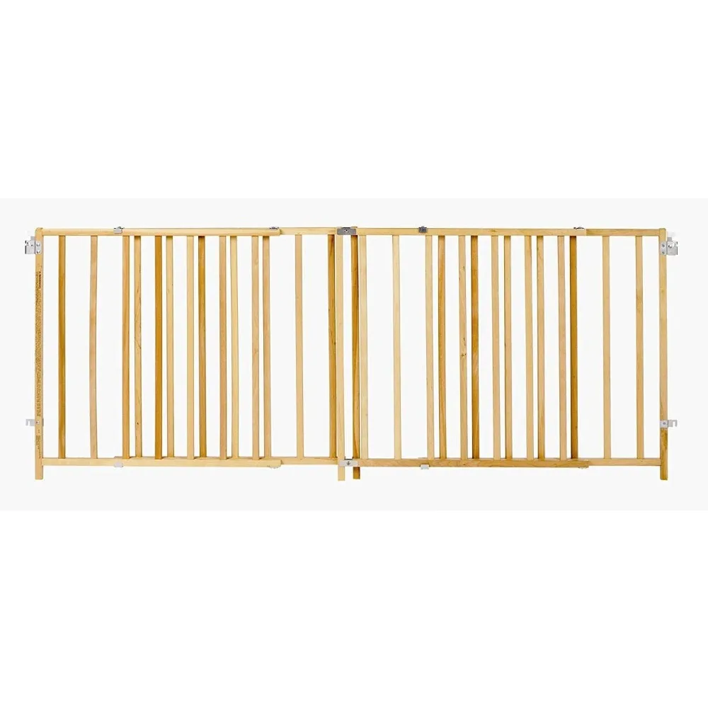 

Extra Wide Swing Wooden Gate, Fits 60"- 103" Wide. Hardware Mount. Extra Wide Baby Gate, Child Gates for Wide Openings.