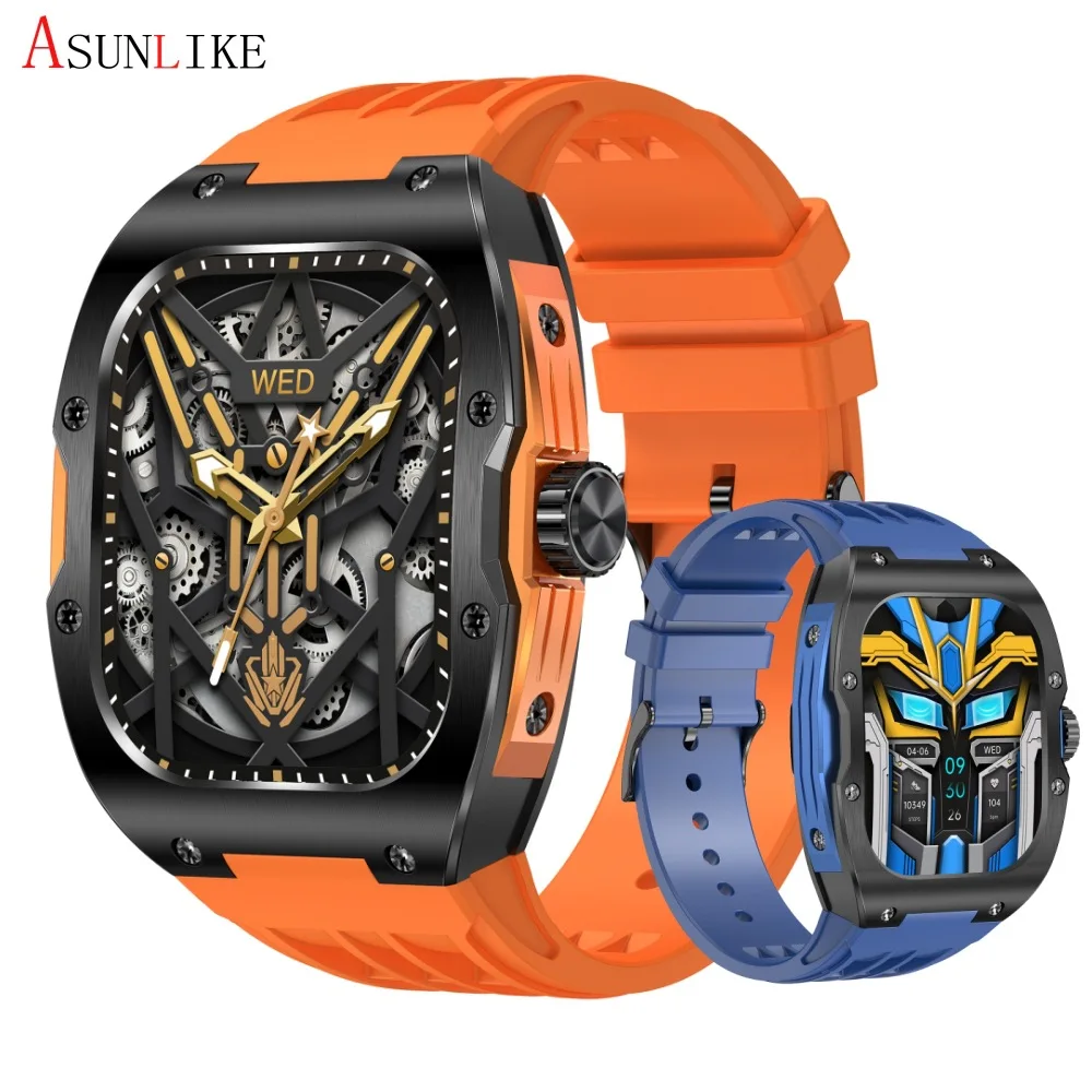 Mechanical Wind Sports AK69 Smart Watch Versatile Bucket Shape Men's Waterproof Extra Long Standby Phone Watch