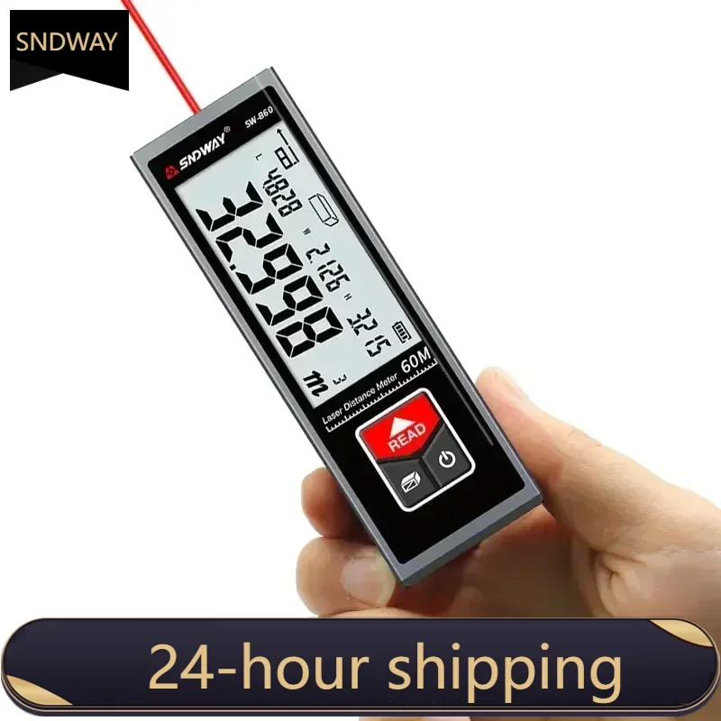 SNDWAY SW B40 B50 B60 Laser Distance Meter Rechargeable Digital Rangefinder Mini Laser Trena Range Finder Electronic Ruler