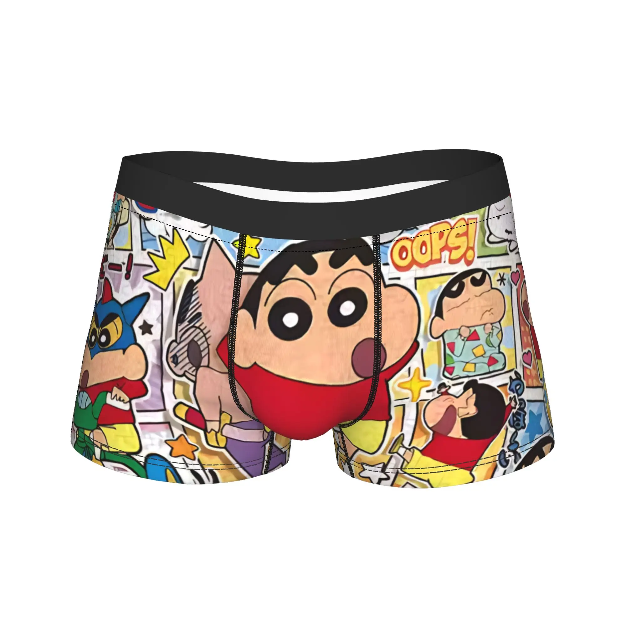 Crayon Shin-chan Underwear  Male Underpants Pattern Soft Trend Trunk Quality Shorts Briefs Plus Size