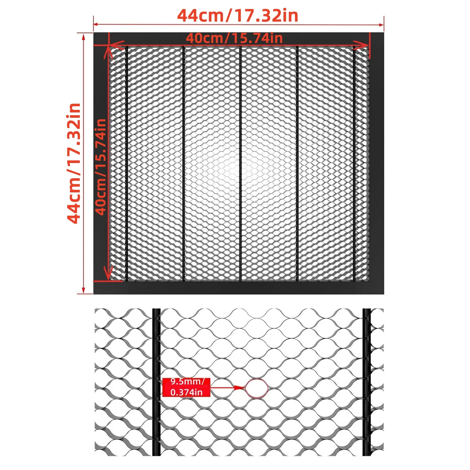 NEJE Laser Honeycomb Pad 440×440mm Honeycomb Laser Work Table for All Brand CNC Laser Engraver Cutter Machine Tools Accessories