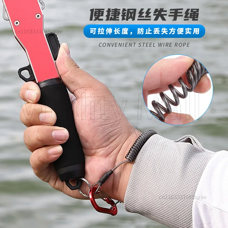 Anti-rust push handle double opening fish control device, fish clip device, large objects do not run fish, fishing tools