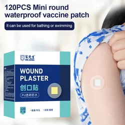 120Pcs/box Mini Round Medical Bandage Transparent Waterproof Breathable High Elasticity First Band Aid Emergency Wound Plaster