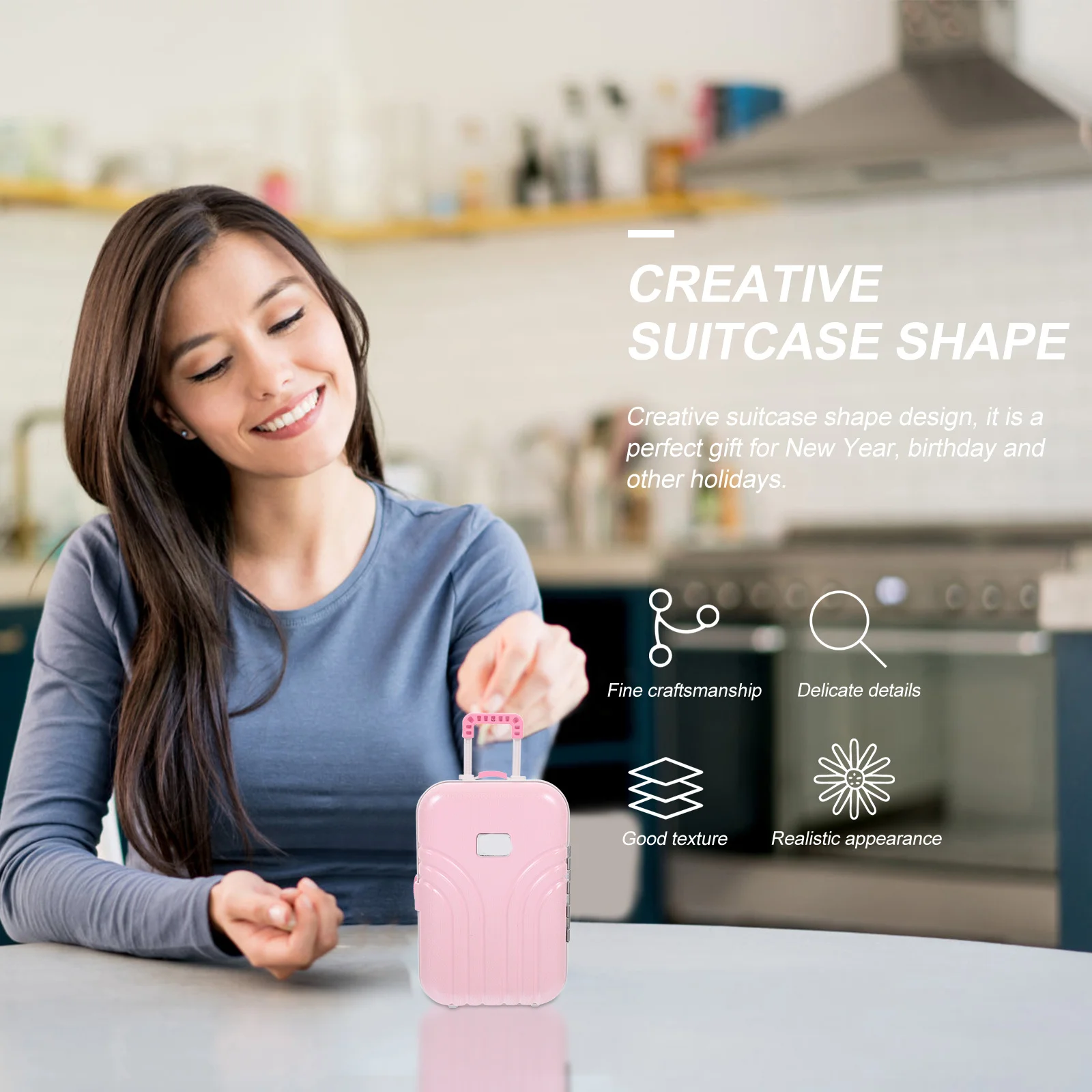 

Travel Suitcase Coin Bank High-Quality Plastic Kids Piggy Bank For Saving Money Cute Home Decor Money Box Adorable Gift