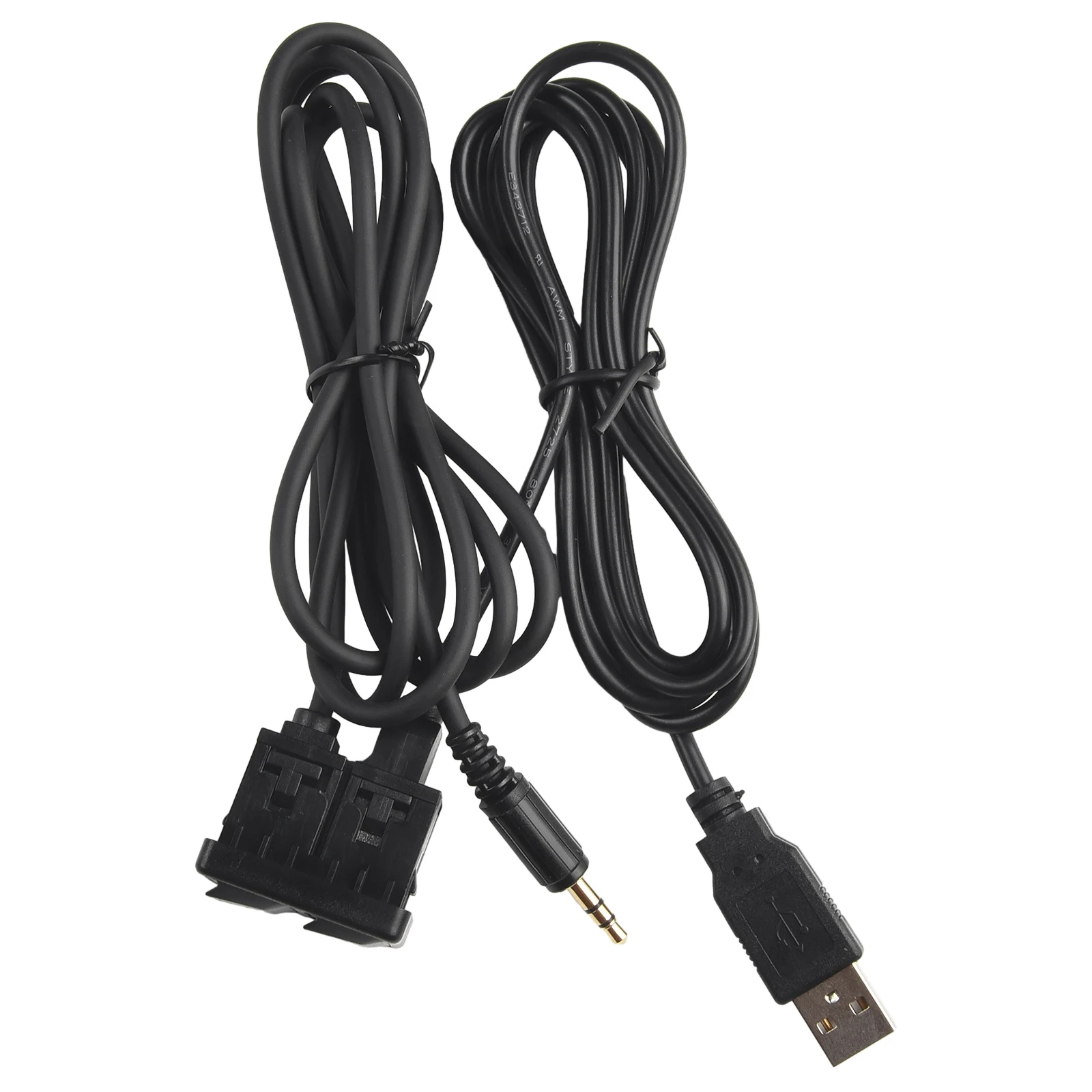 High Quality New Car Accessories Car USB AUX Adapter AUX Cable 3.4*2.3CM Black Dash Flush Mount Extension USB