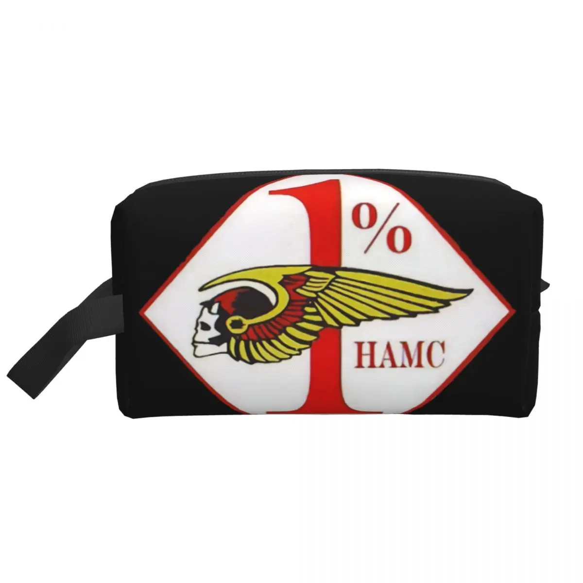 Motorcycle Logo Hells Angels Makeup Bag Women Travel Cosmetic Organizer Cute Storage Toiletry Bags