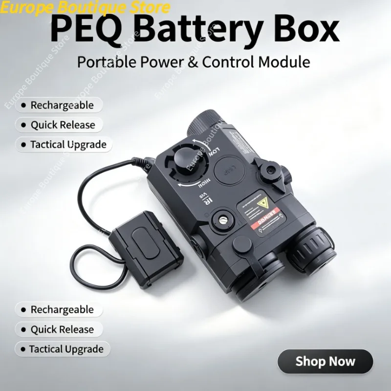 Adjustable Zero‑in PEQ‑15 Nylon Tactical Battery Box, Laser Infrared Module, 500‑Lumen Adjustable Flashlight, Toy Accessory