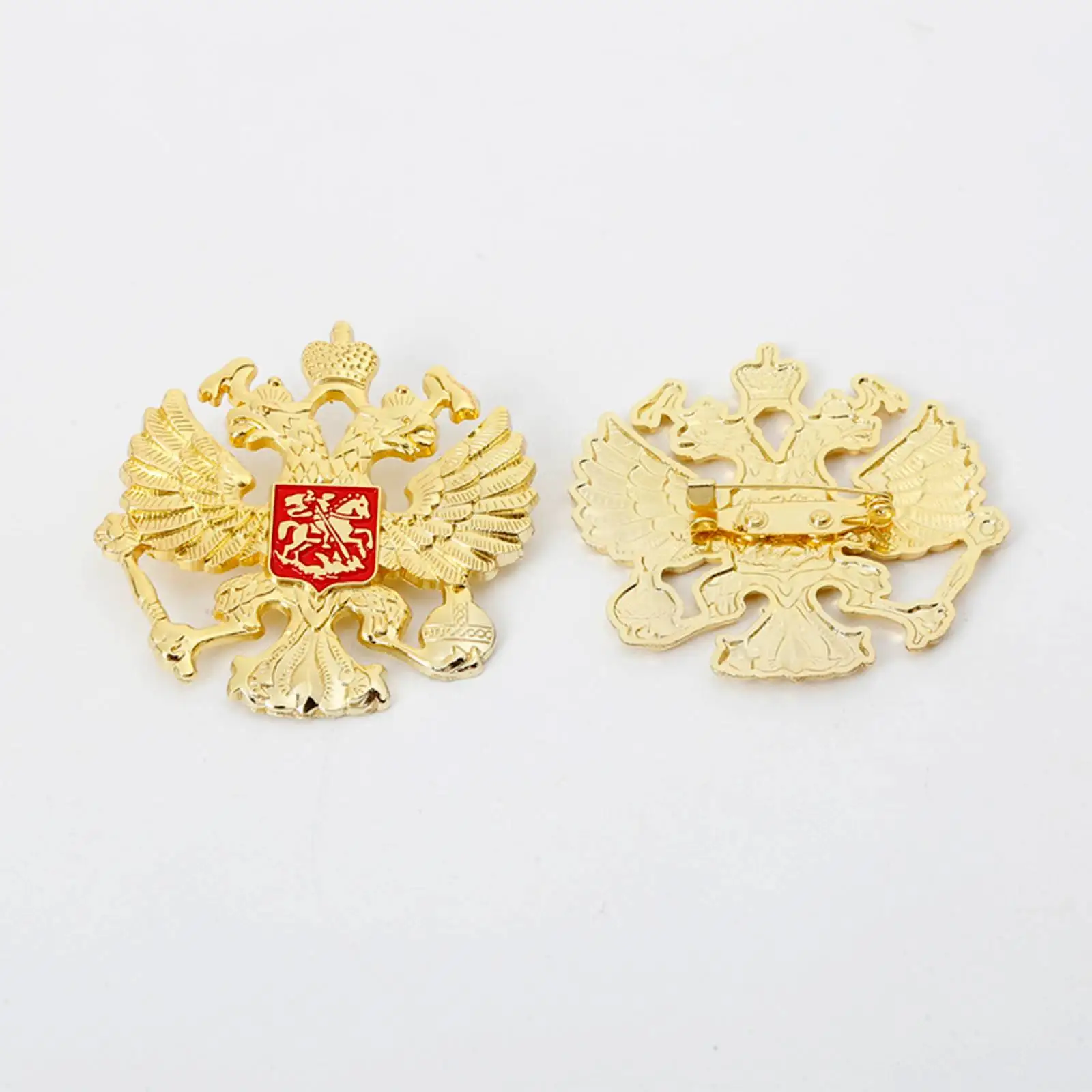 Russische doppelköpfige Adler Sichelhammer UdSSR Sowjetunion Brosche für Frauen Männer Anstecknadel Kleidung Hut Abzeichen Schmuck Geschenke – Detail 1