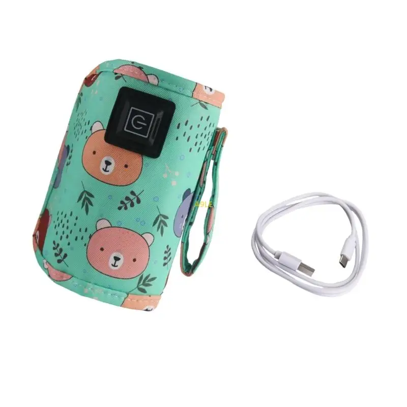 Regolatore temperatura per biberon sottile Ricarica USB 3 Preferenze calore Piano in tessuto adatto ai viaggi per alimenti