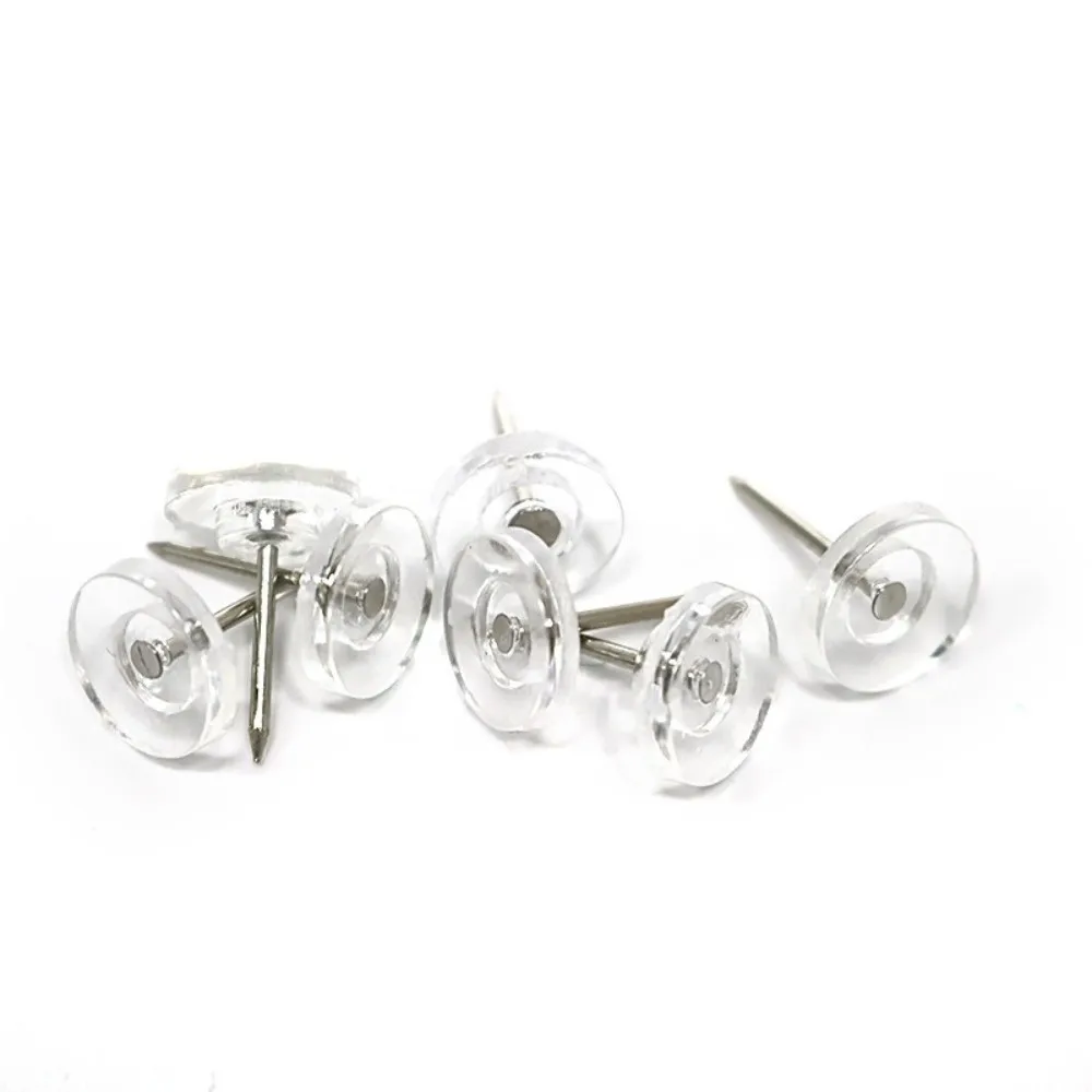 

100Pcs DIY Transparent Push Pins Reusable Creative Thumb Tacks Durable Multifunctional Board Thumbtack School Stationery