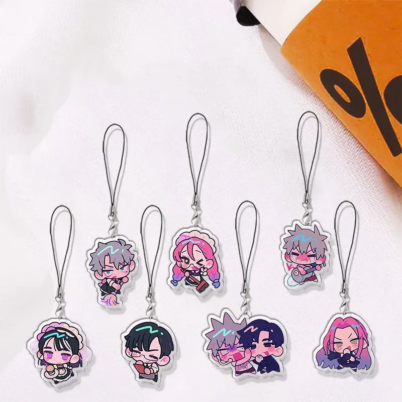 Alien Stage Maid Series Kawaii Mobile Phone Lanyard Ivan Till Sua Mizi Acrylic Pendant Straps Hanging Cute Rope Accessories Gift