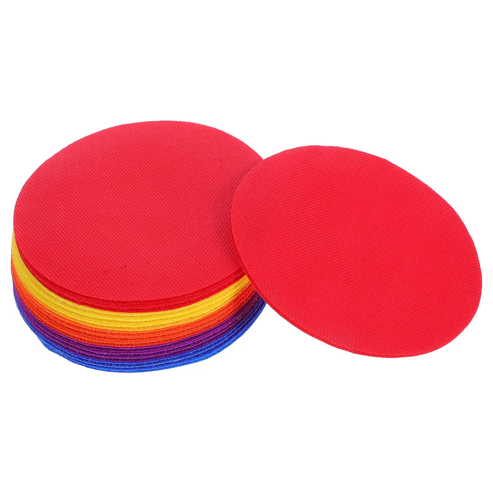

30 шт., маркеры для наклеек на ковер, нейлоновые красочные круглые круглые диски для классной игры, тренировочные детские семейные маркеры для ковров