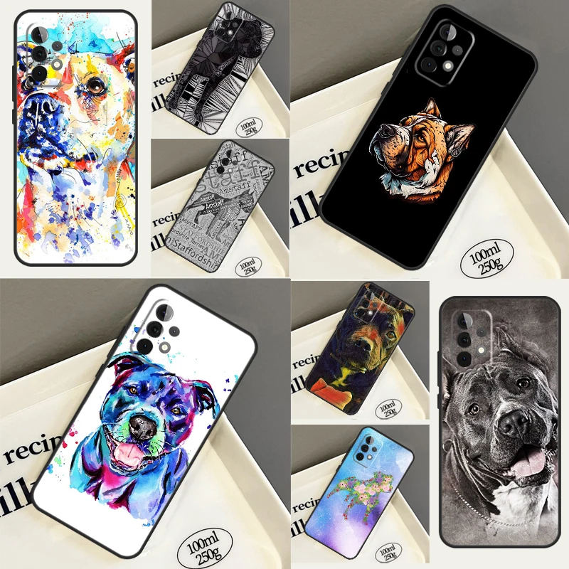 Staffordshire Bull Terrier Staffy Dog Case For Samsung Galaxy A52 A32 A12 A13 A33 A53 A52S A50 A51 A71 A14 A34 A54 Back Cover