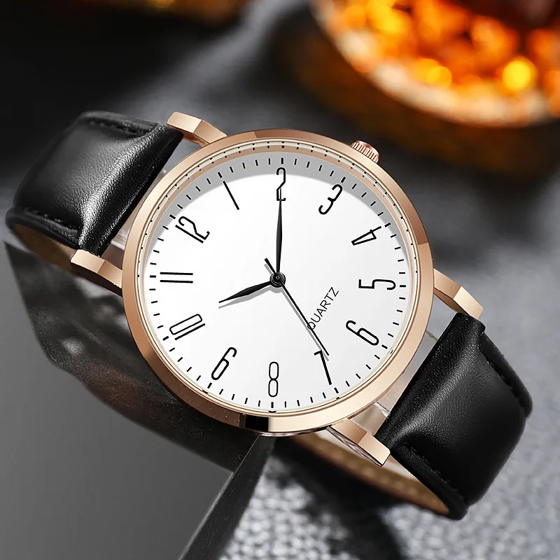 Pu Leather Watches Men Wristwatch Top Brand Man Watch Business Men\'s Clock Watch Gift Reloj Hombres montre homm