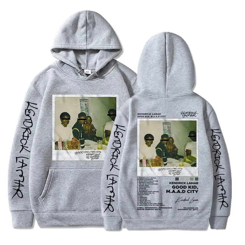 Sudadera con capucha de manga larga para hombre y mujer, suéter de Estilo Vintage Y2k, abrigos de rapero, Kendrick Lamar