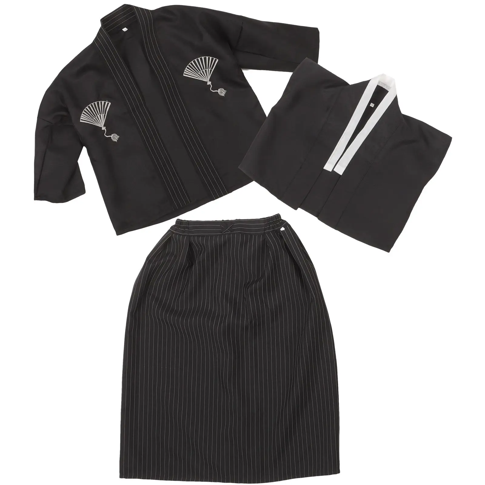 Japanese Kimono for Boys Black Kids 130cm Traditional Costume Breathable Fabric Kids Kimono Japanese Style Party Clothing