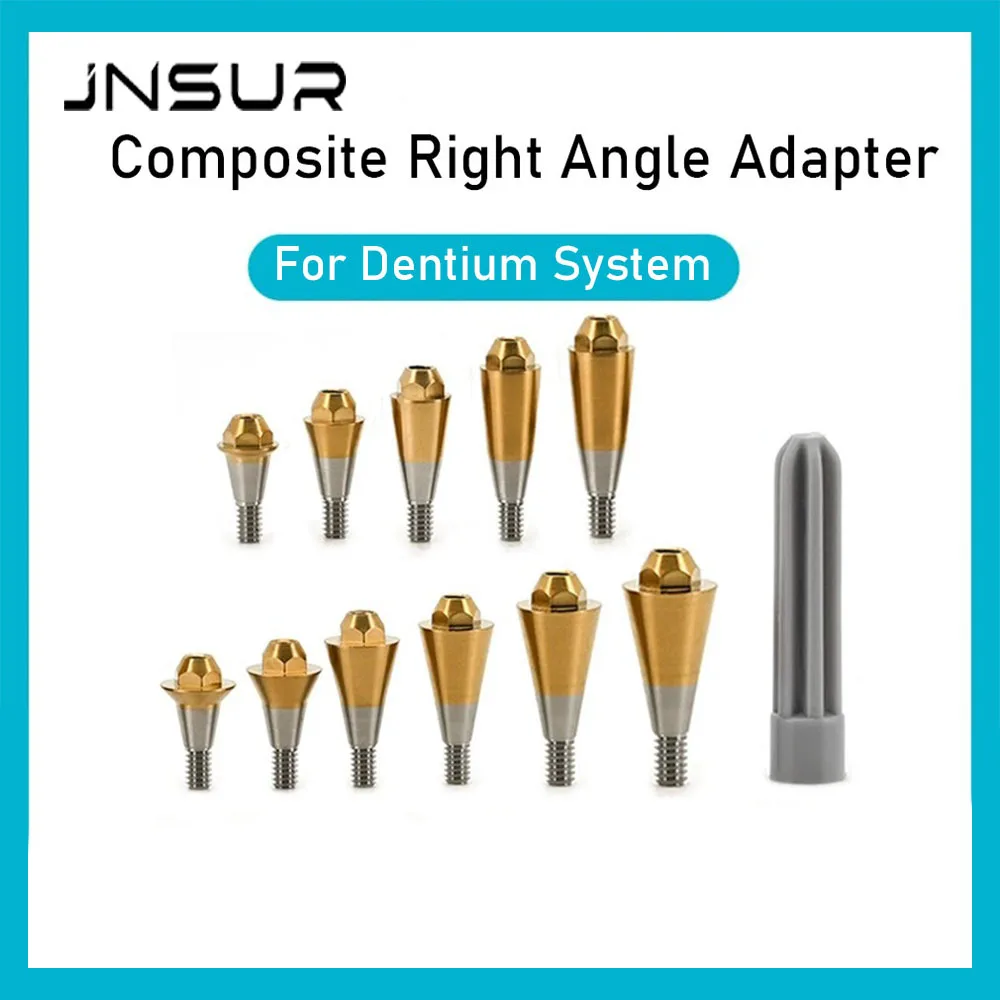 

JNSUR Dentium Compatible Composite Right Angle Analog, Immediate Loading Temporary Titanium Base Transfer Post Dentistry Surpply