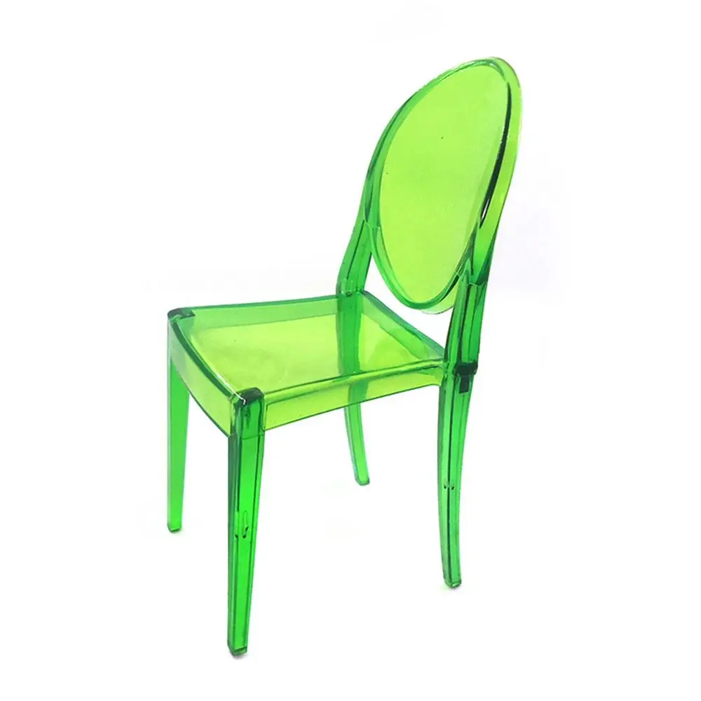 Silla de ocio para casa de muñecas a escala 1/6, muebles en miniatura de plástico Multicolor, accesorios para fotos, accesorios para muñecas, Mini silla con respaldo