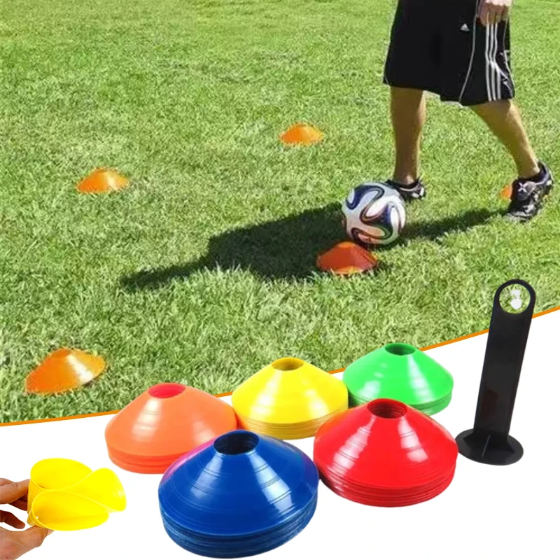 10pcs Football Training Sign Disk Obstacle Sign Cone Kids/Adult Agility Exercise Obstacle Avoidance Football Sports Accessories