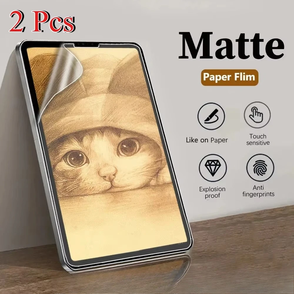 2PCS Matte Painting Paper Feel Film for Xiaomi Pad 9 8 7 6 5 Pro Poco Pad M1 X1 Redmi K Pad 2 SE Pro 12.1 11 