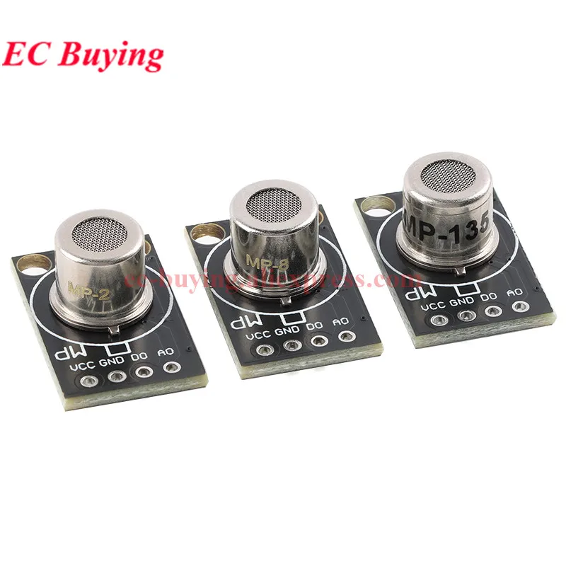 1Pc-10Pcs MP-135 MP-2 MP-4 MP-3B MP-5 MP-8 Air Quality Detection Gas Sensor Module MQ-2 MQ-135 MQ-4 MQ-5 Mini Detecting Board
