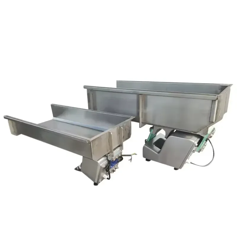 304/316 Stainless Steel Linear Electromagnetic Vibratory Feeder Engine New Powder Conveying Electronic Products Machinery - view 6