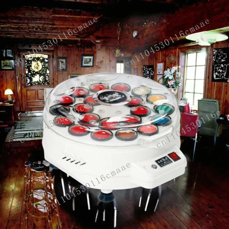 White 16-Ball Snooker Pool Cleaning Machine Polishing Equipment for Billiard Players