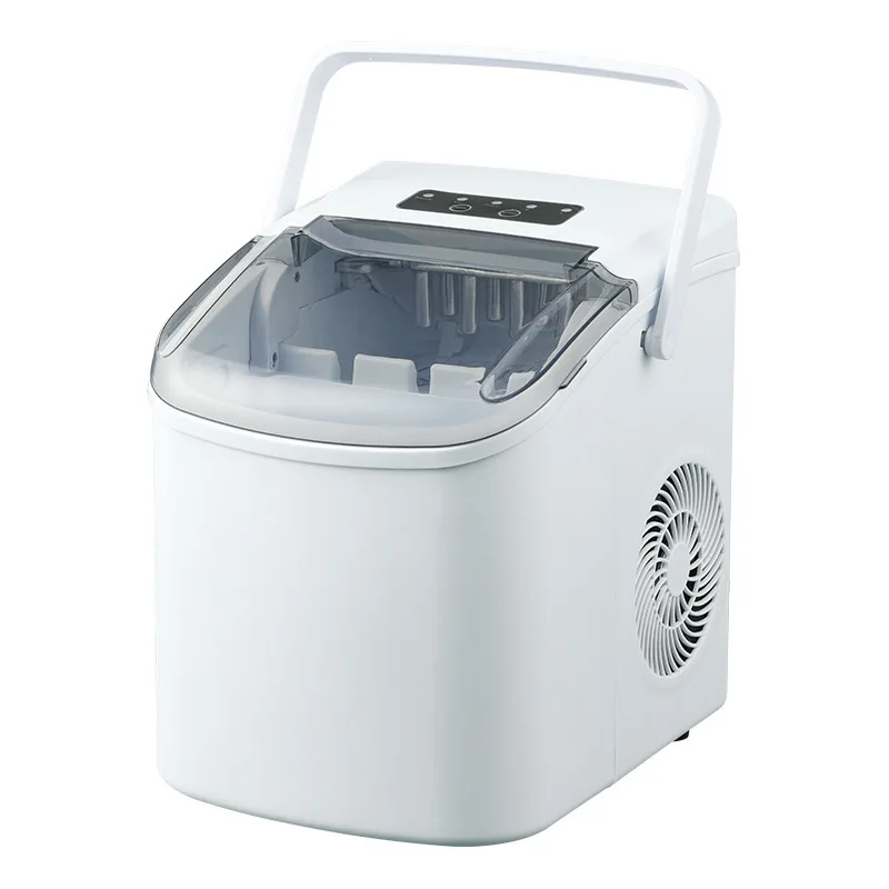 Household Ice Maker Small Mini Portable Intelligent Ice Cube Maker Dormitory Student Ice Production Capacity 12kg/24H