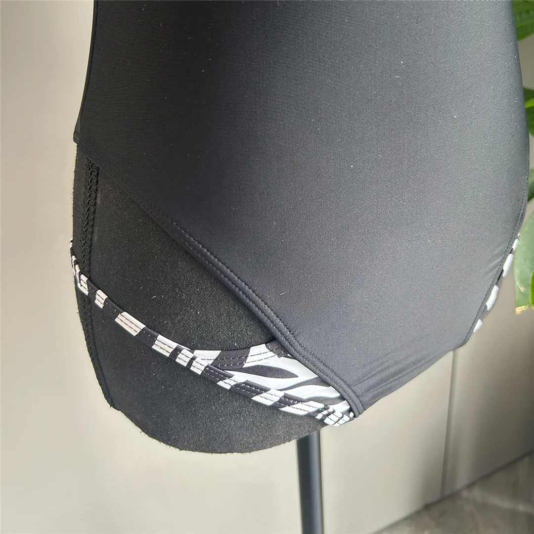 2026 Sexy Patchwork-Neckholder-Badeanzug, Damen-Bademode, Monokini mit hohem Beinausschnitt, gepolsterter Badeanzug, Badebekleidung, Badeanzug V8163 – Detail 6