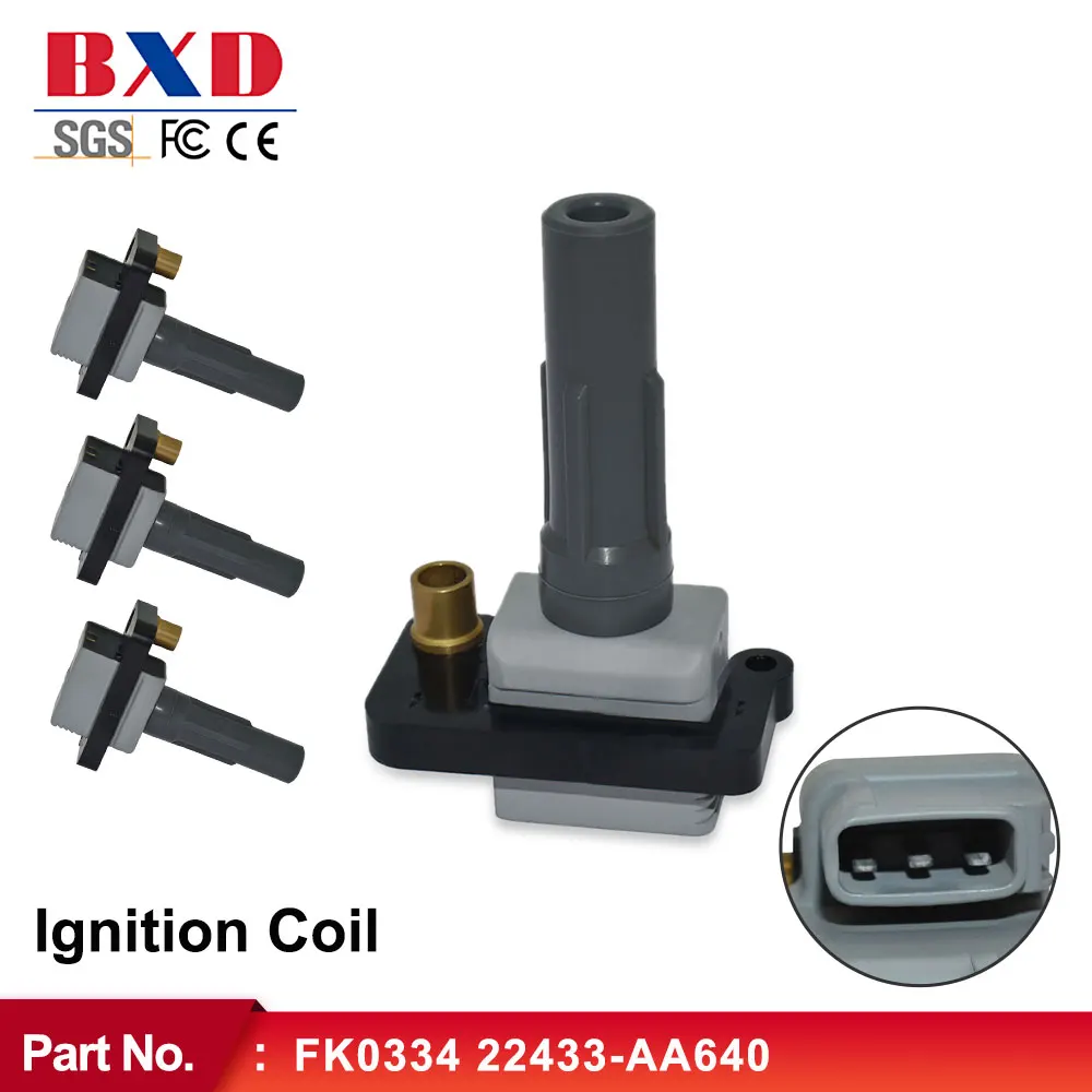 

1/4pcs Ignition Coil FK0334 22433-AA640 For Subaru EXIGA Impreza Forester Outback Legacy Baja 1.5 2.0 2.5 2004-2014