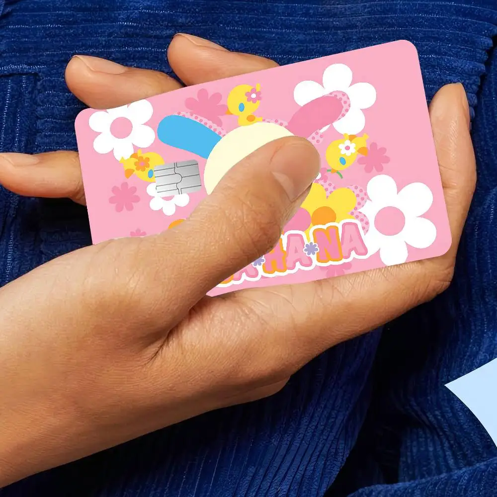 Cartoon U-USAHANA Cute Cartoon Credit Card Skin Stickers for Bank Card Bus Metro Card Sticker Waterproof Women Gift