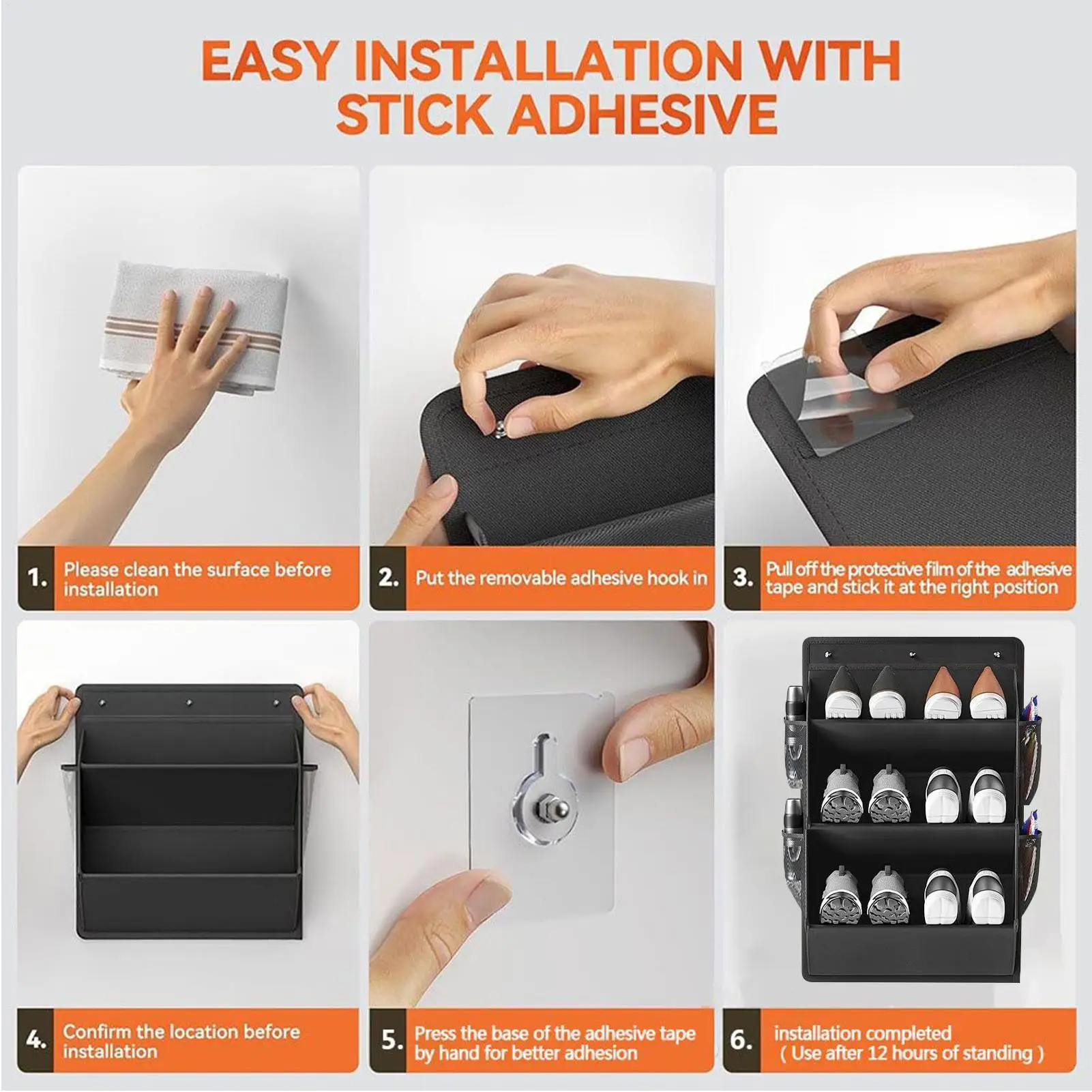 

RV Shoe Rack three Layer Wardrobe Organizer Wall Mounted Shoe Purse Rack For Entryway Dorm Laundry RV Bedroom Bathroom Pantry