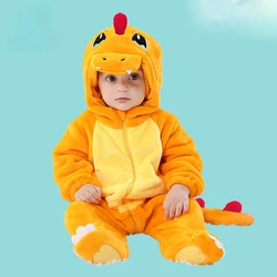 Baby Onesie Romper Toddler Kigurumi Infant Halloween Cosplay Costume Flannel Dinosaur One-piece Pajamas Charmande Jumpsuit