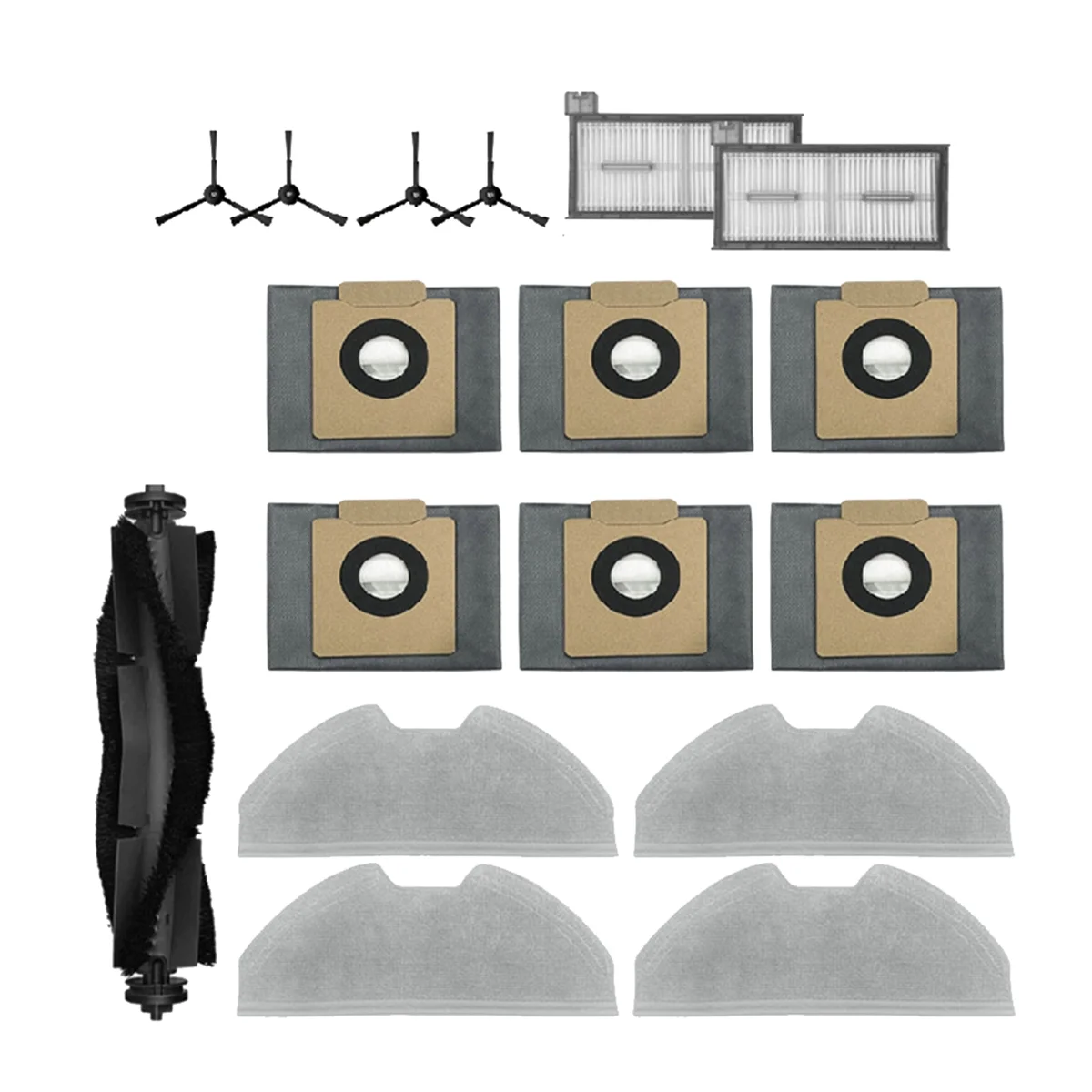 17 個 Eufy X8 プロ/X8 プロ SES ロボット掃除機部品交換メインサイドブラシフィルターぼろダストバッグ M14K