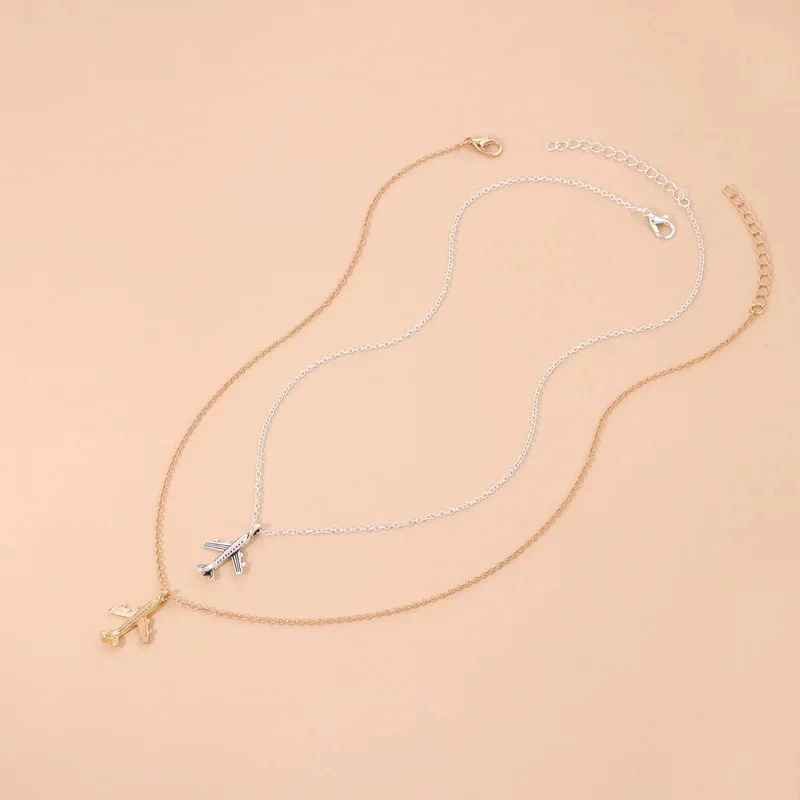 Cute Necklaces Friendship Gifts for Women Personalized Air Plane Pendant Jewelry Accessories Men\'S Clavicle Chains Fashion