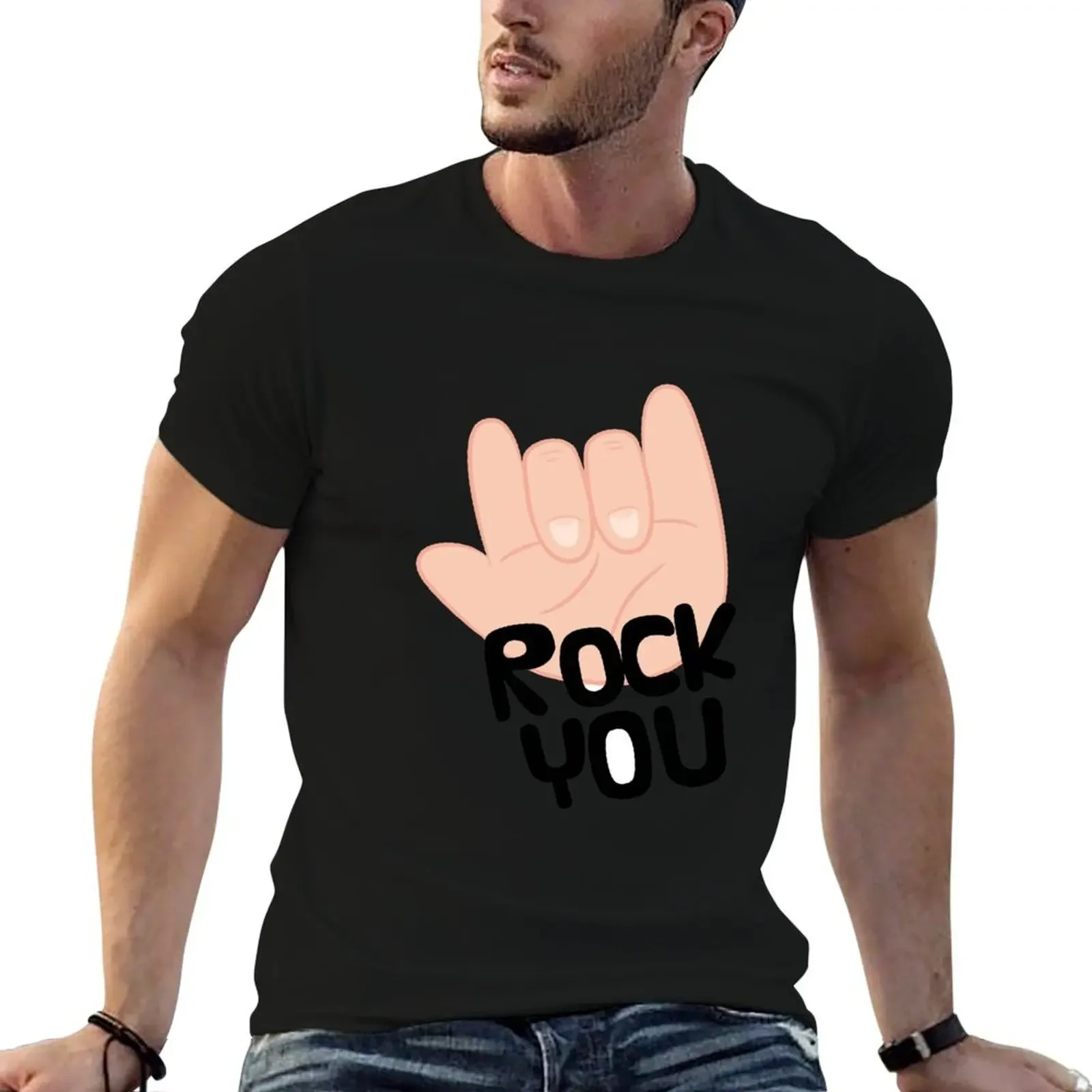 

Rock you hand T-Shirt luxury t-shirt custom t shirt funny gifts anime tshirt t shirts for men cotton