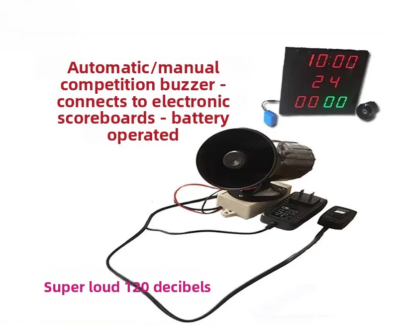 Basketball Game Timer Alarm Referee Buzzer Loudspeaker Auto Manual with Battery