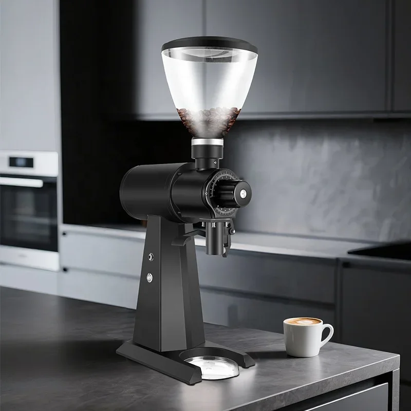 TLF Commercial Coffee Grinder Electric Espresso Mill Titanium 98mm Burr Automatic Coffee Grinder Machine for Coffee Powder