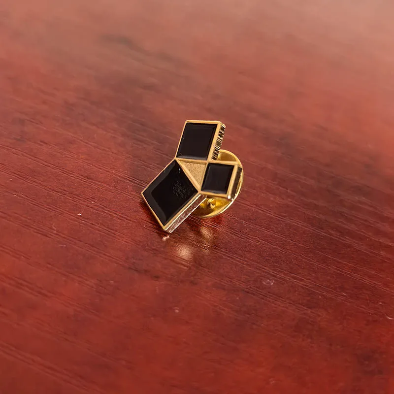 

50pcs Custom Soft Enamel Lapel Pin Pythagorean Theorem Metal Badge Freemason Masonic Euclid's 47th Problem Tie Tack Pins Brooch