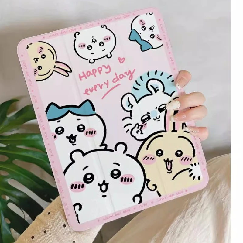 

Chiikawa Ipad Case with Pen Slot for 2025 A16 11th 10th 10.9in Tablet Cases Pro 21 9th 10.2in Acrylic Case Mini6 Rotation Cover