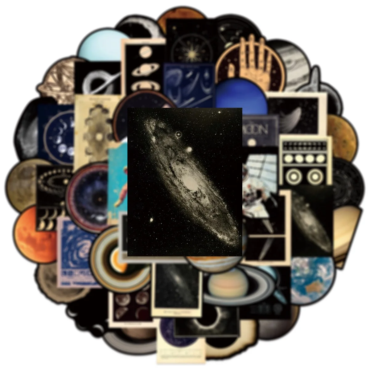 10/50 pezzi adesivi pianeta universo misterioso giocattolo vintage decorazione fai da te per moto laptop telefono valigia bici adesivo fresco