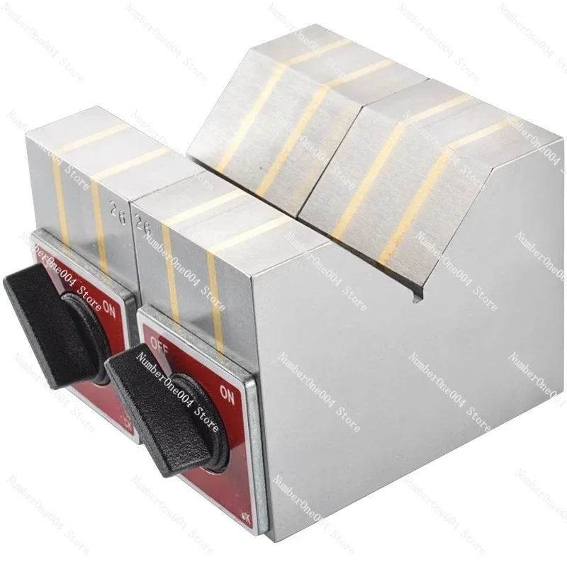 Magnetic V-shapedBlock Triangle Table Magnetic V-shaped Table Cutting Line withV-shaped Iron 7K Line Magnet V-shaped Block 12K