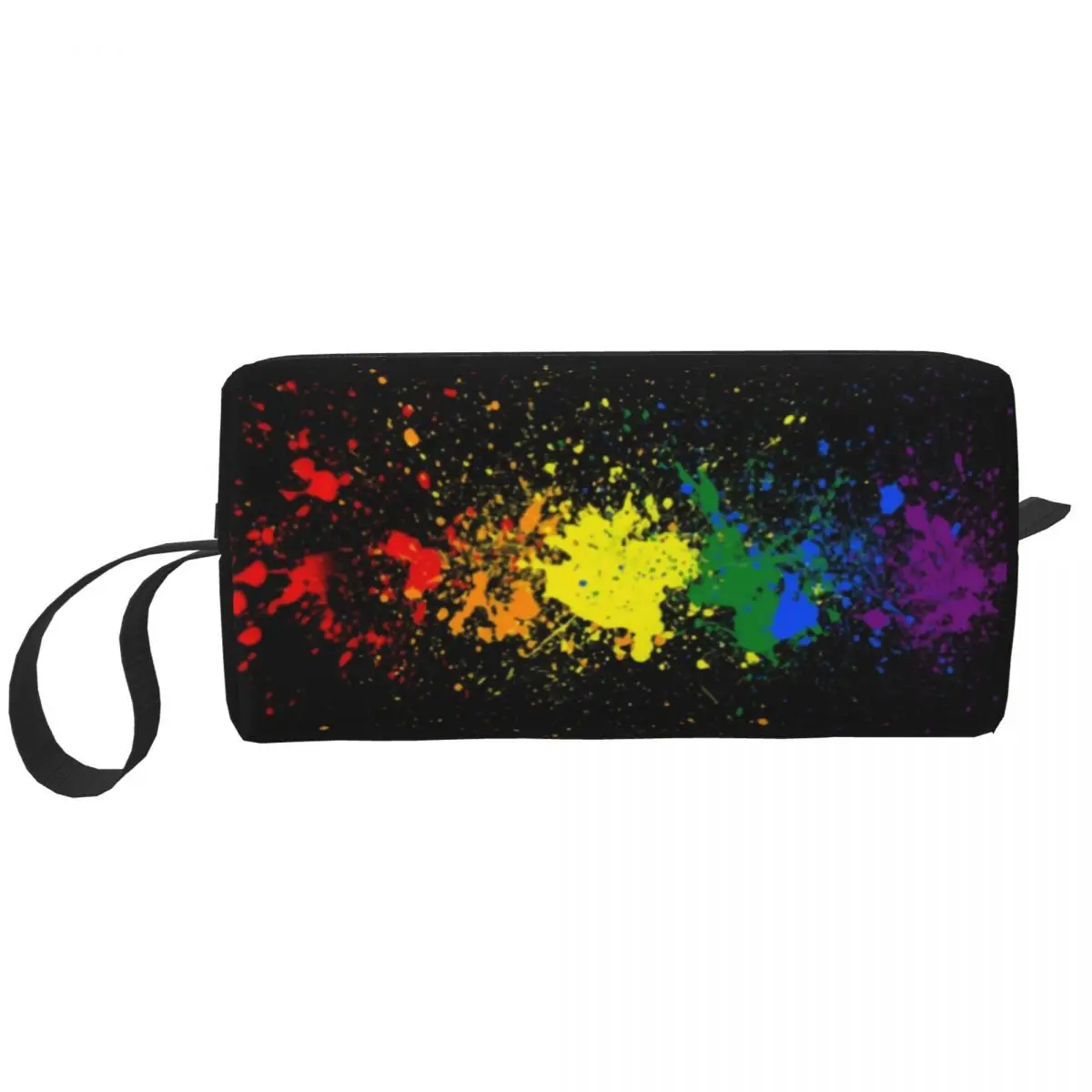 Custom Rainbow LGBT Lesbian Toiletry Bag for Women Gay Pride Cosmetic Makeup Organizer Ladies Beauty Storage Bags Dopp Kit Case