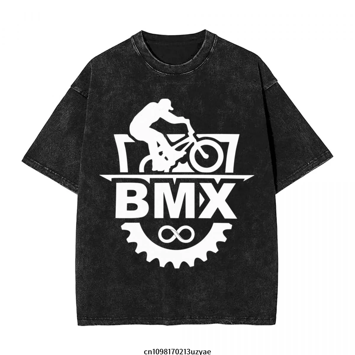 

BMX Sports Мужская винтажная хлопковая футболка с коротким рукавом Летняя футболка в стиле хип-хоп