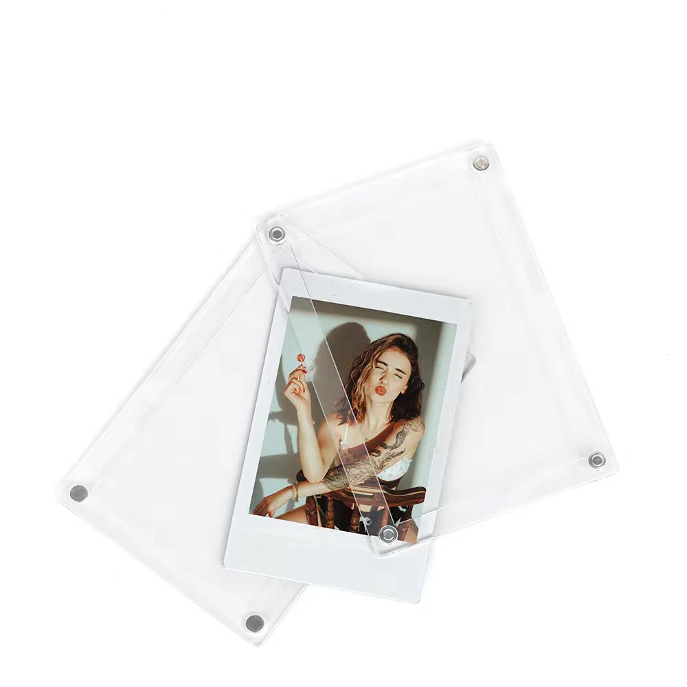 Marco de succión magnética de acrílico para cámara Fujifilm Instax Mini, papel fotográfico de 3 pulgadas, DIY, 12, 11, 9, 8, 7s, 25, 50s, EVO