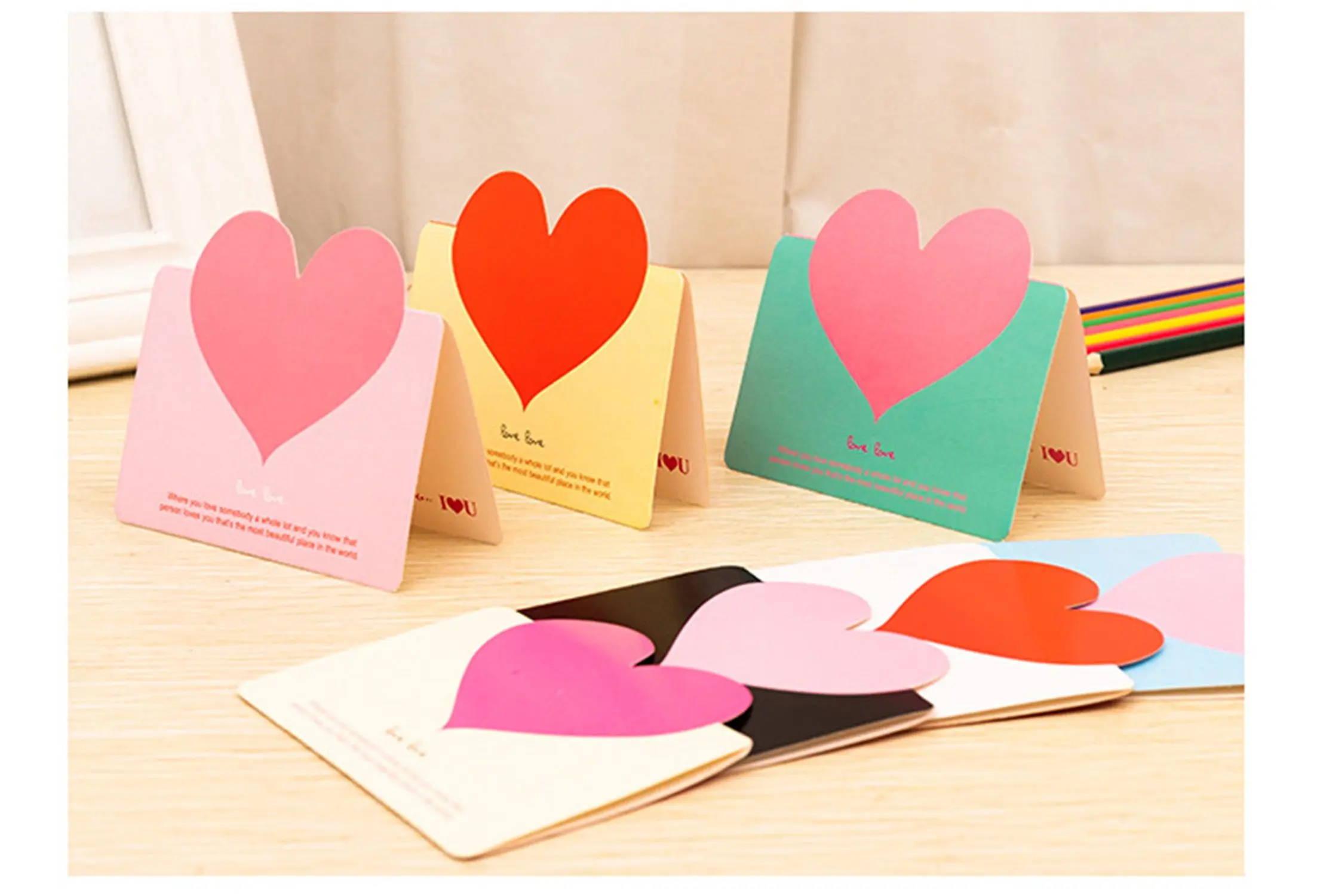 Gift Wedding Birthday Paper Greeting Card Thank You Card Love Wishing Card