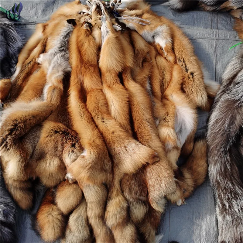 Large quantity econormic animal skins natural genuine fox skin fur pelts fashion choice fox pelt